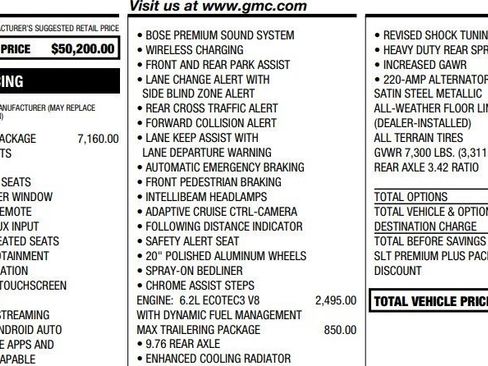 Used 2020 GMC Sierra 1500 SLT w/ SLT Premium Plus Package image 2