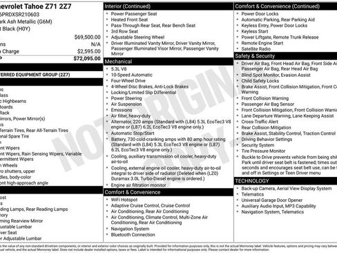 Used 2025 Chevrolet Tahoe Z71 image 11