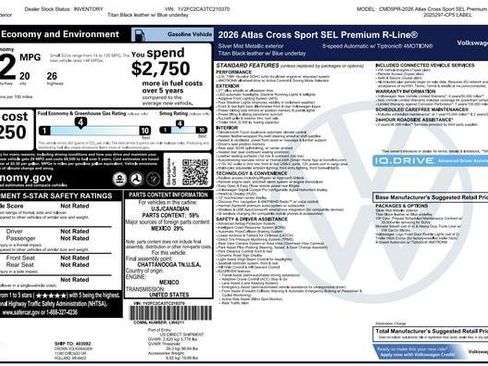 New 2026 Volkswagen Atlas Cross Sport SEL Premium R-Line image 2