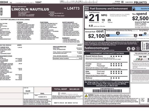 Used 2023 Lincoln Nautilus Reserve w/ Equipment Group 201A AWD/4WD image 11
