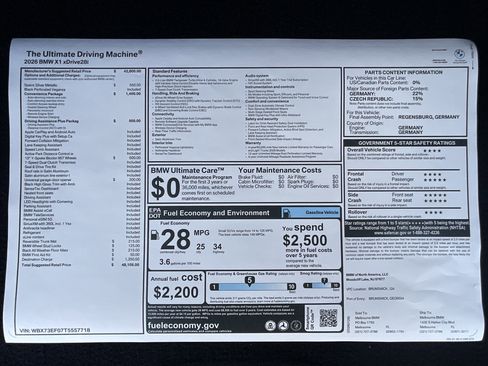 New 2026 BMW X1 xDrive28i w/ Convenience Package image 35