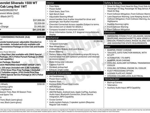 Used 2024 Chevrolet Silverado 1500 W/T w/ WT Fleet Convenience Package image 15