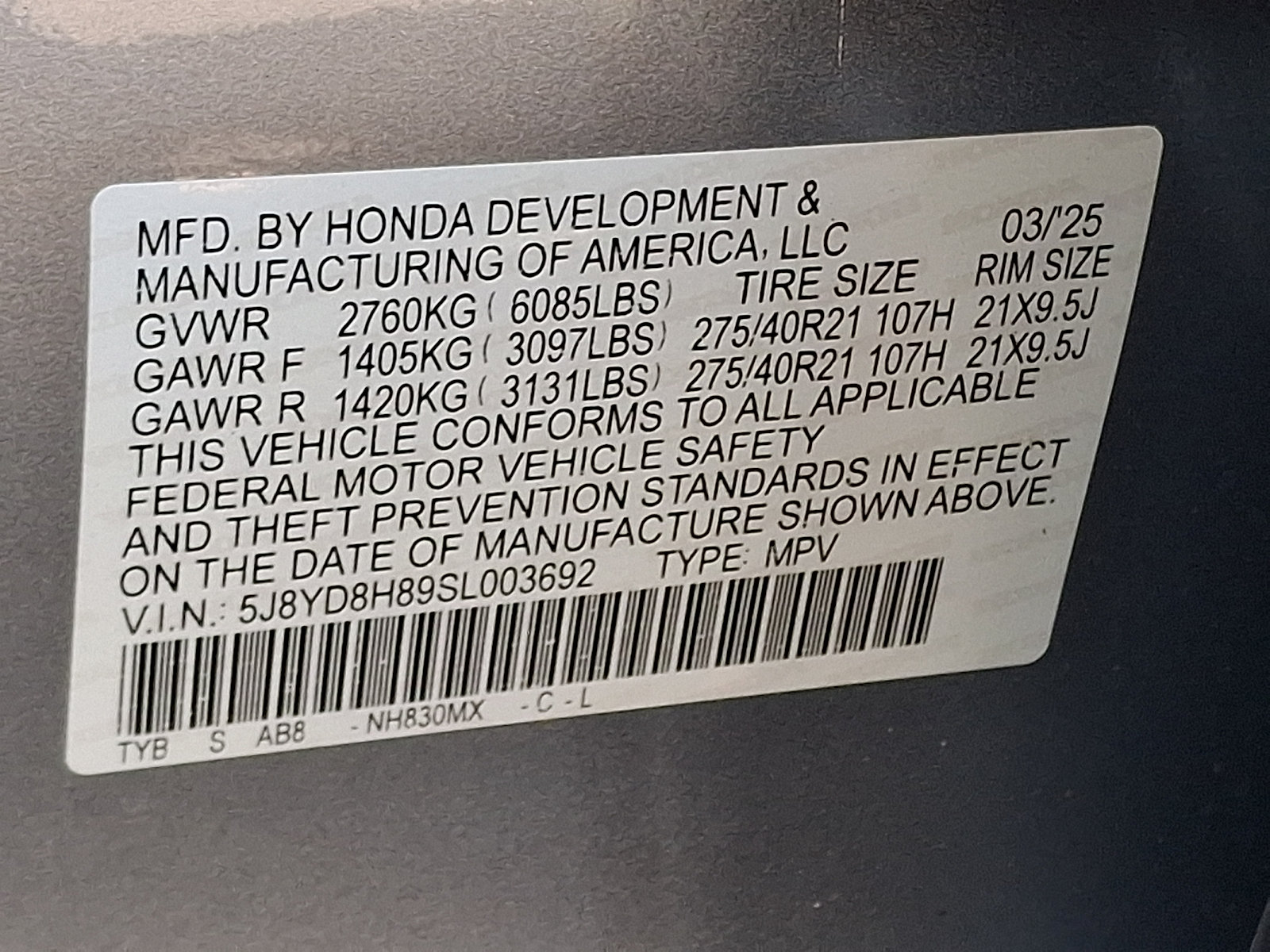 Certified 2025 Acura MDX Type S w/ Advance Package AWD/4WD image 28