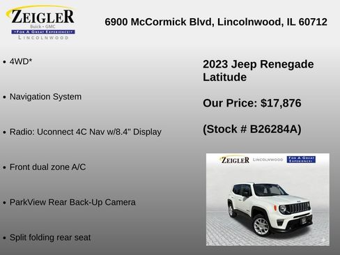 Used 2023 Jeep Renegade Latitude AWD/4WD image 6
