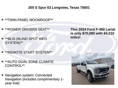 Used 2024 Ford F450 Lariat w/ Lariat Ultimate Package AWD/4WD image 20