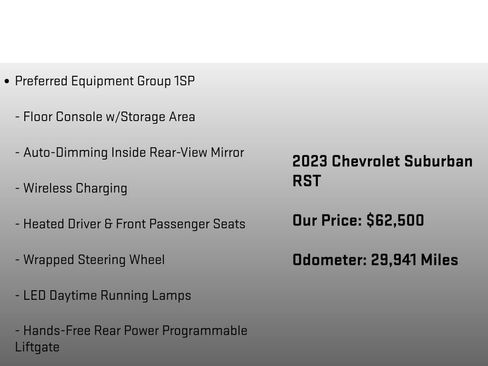 Used 2023 Chevrolet Suburban RST w/ Sport Performance Package AWD/4WD image 12