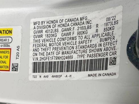 Used 2022 Honda Civic EX image 31