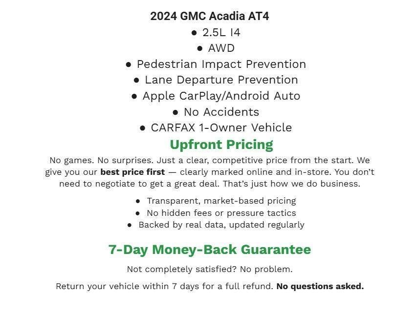 Used 2024 GMC Acadia AT4 w/ Luxury Package AWD/4WD image 1