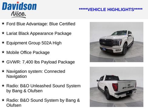 Certified 2024 Ford F150 Lariat w/ Equipment Group 502A High AWD/4WD image 4