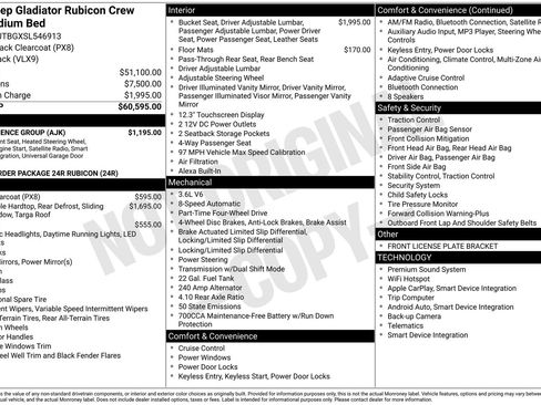 New 2025 Jeep Gladiator Rubicon w/ Convenience Group AWD/4WD image 4