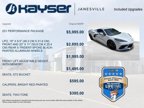 Used 2021 Chevrolet Corvette Stingray Preferred Cpe w/ Z51 Performance Package RWD image 2