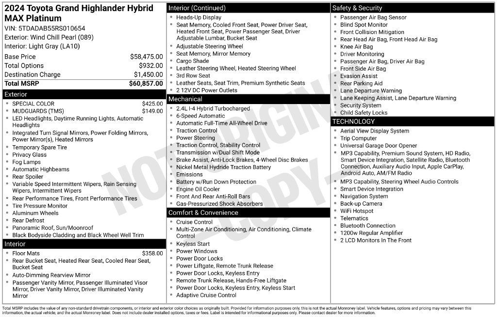 Used 2024 Toyota Grand Highlander AWD Hybrid image 36