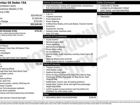 Used 2009 Pontiac G6 Sedan w/ Preferred Package image 1