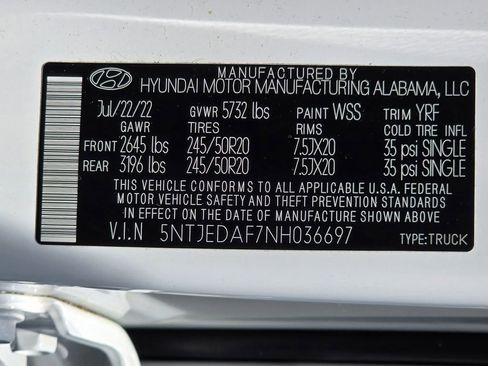 Used 2022 Hyundai Santa Cruz Limited AWD/4WD image 28
