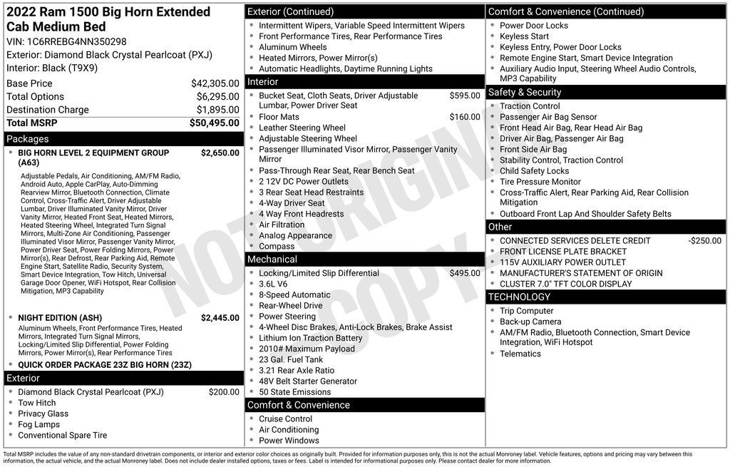 Used 2022 RAM 1500 Big Horn RWD image 47