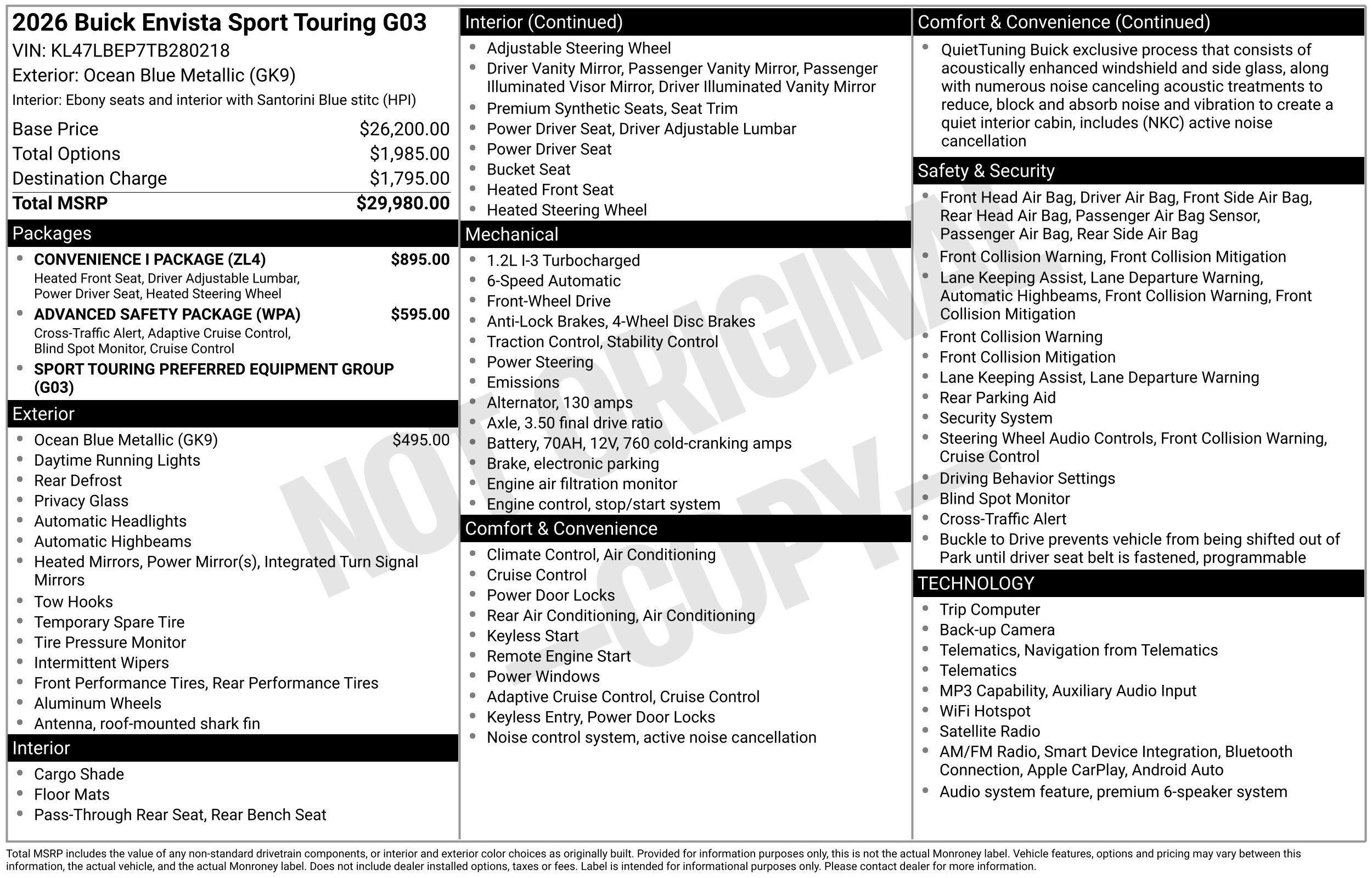 New 2026 Buick Envista Sport Touring w/ Convenience I Package FWD image 39