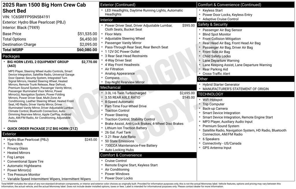 Used 2025 RAM 1500 Big Horn AWD/4WD image 3