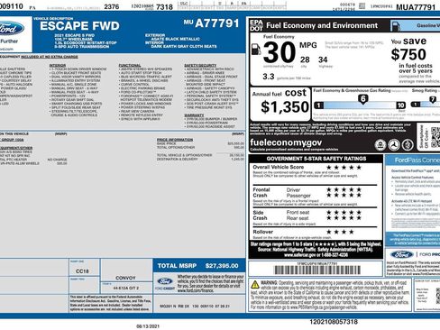 Used 2021 Ford Escape S FWD image 29