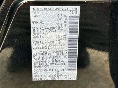 Used 2018 Nissan Pathfinder SV AWD/4WD image 20