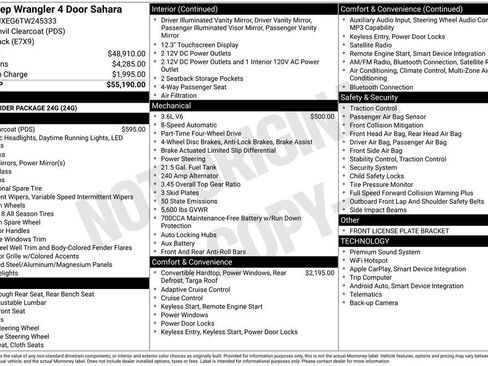 Used 2026 Jeep Wrangler Unlimited Sahara AWD/4WD image 9