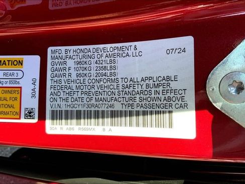 New 2024 Honda Accord EX image 14