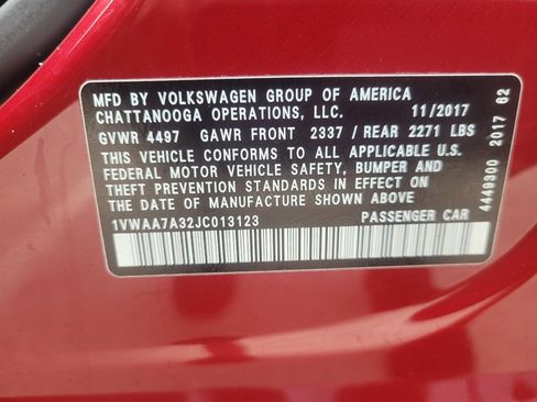 Used 2018 Volkswagen Passat 2.0T S w/ Driver Assistance Package FWD image 33
