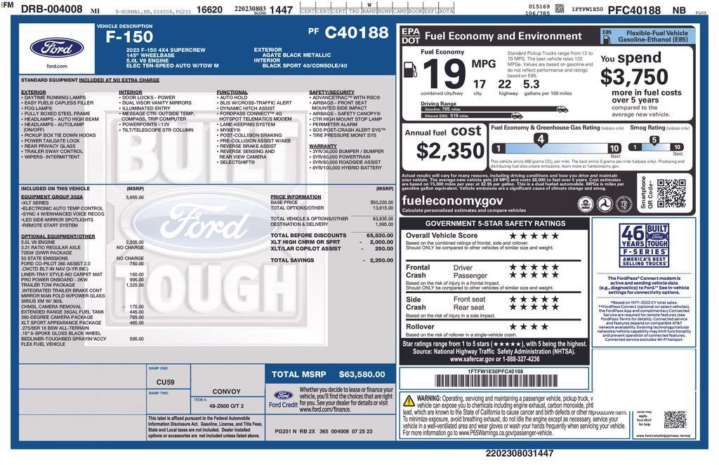 Used 2023 Ford F150 XLT w/ Equipment Group 302A High AWD/4WD image 21