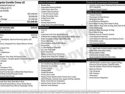 Used 2023 Toyota Corolla Cross LE w/ Moonroof Package image 15