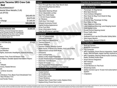 Used 2024 Toyota Tacoma SR5 w/ SR5 Upgrade Package AWD/4WD image 8