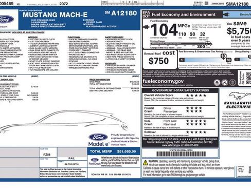Certified 2025 Ford Mustang Mach-E Premium AWD/4WD image 35