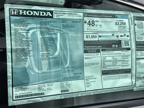 New 2026 Honda Accord EX-L image 32