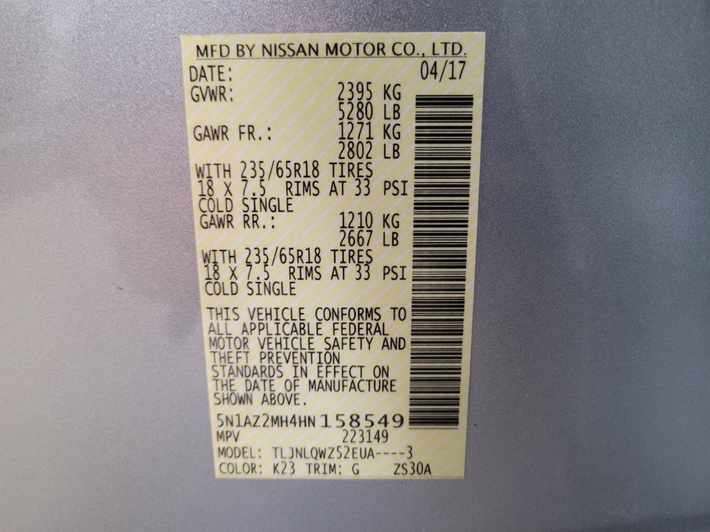 Used 2017 Nissan Murano SV AWD/4WD image 33