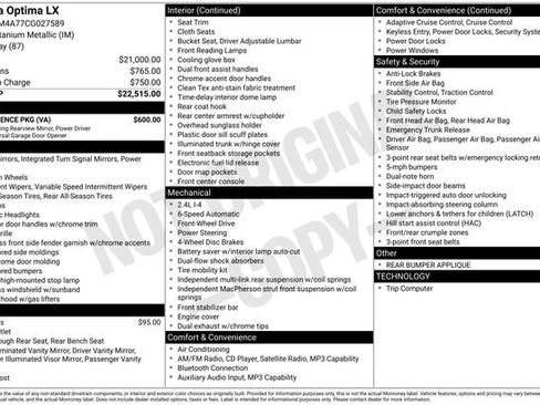 Used 2012 Kia Optima LX w/ Convenience Pkg FWD image 3