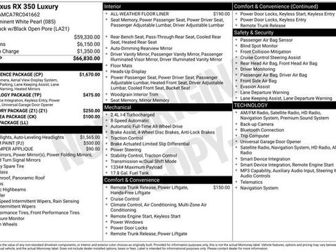 Used 2024 Lexus RX 350 AWD w/ Convenience Package image 17
