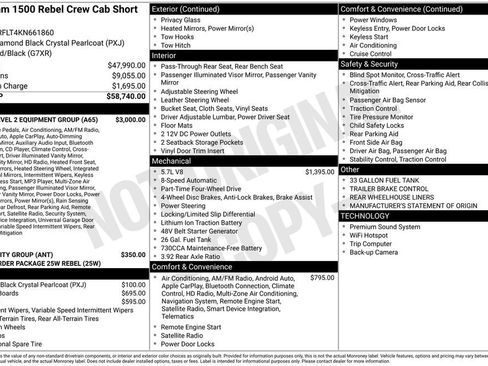 Used 2019 RAM 1500 Rebel w/ Rebel Level 2 Equipment Group image 4