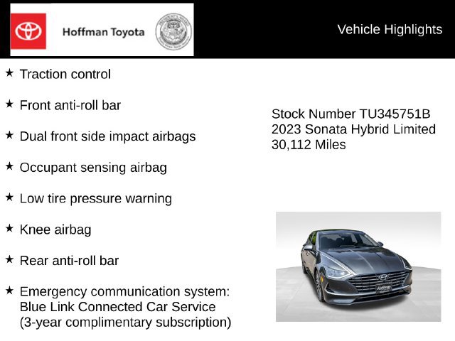 Used 2023 Hyundai Sonata Limited FWD image 20