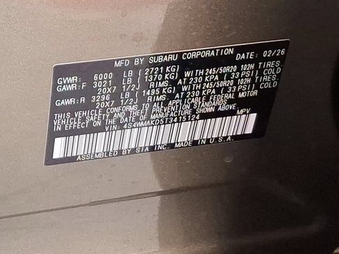 New 2026 Subaru Ascent Touring AWD/4WD image 14