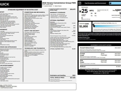 Used 2016 Buick Verano Convenience w/ Driver Confidence Package image 18