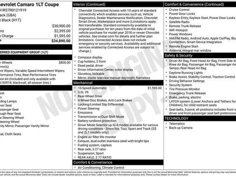 Used 2024 Chevrolet Camaro LT RWD image 28