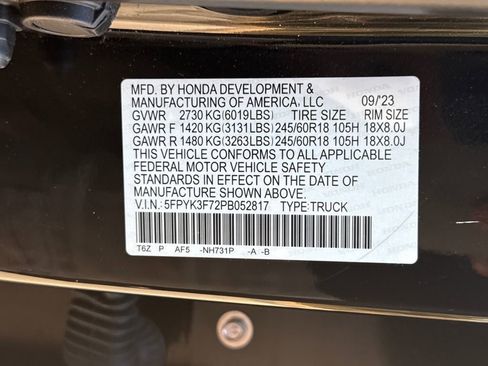 Certified 2023 Honda Ridgeline RTL-E image 29