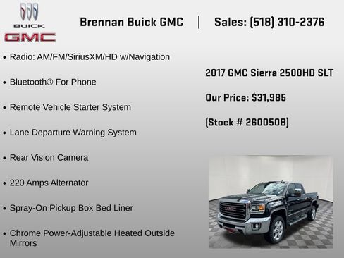Certified 2017 GMC Sierra 2500 SLT w/ Driver Alert Package AWD/4WD image 12