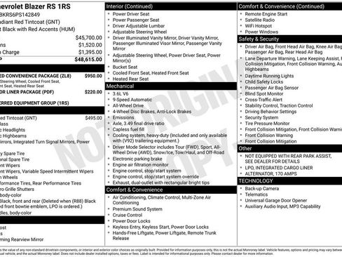 Certified 2023 Chevrolet Blazer RS w/ Enhanced Convenience Package image 7