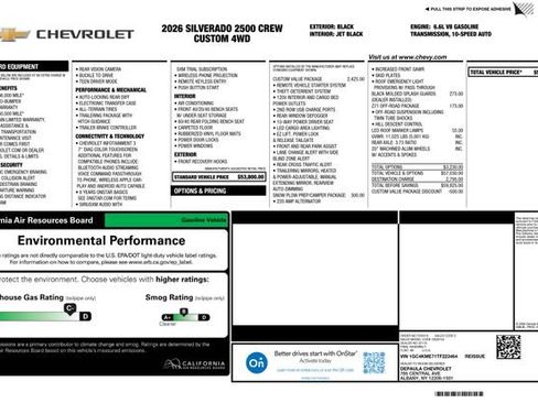 New 2026 Chevrolet Silverado 2500 Custom w/ Custom Value Package AWD/4WD image 2
