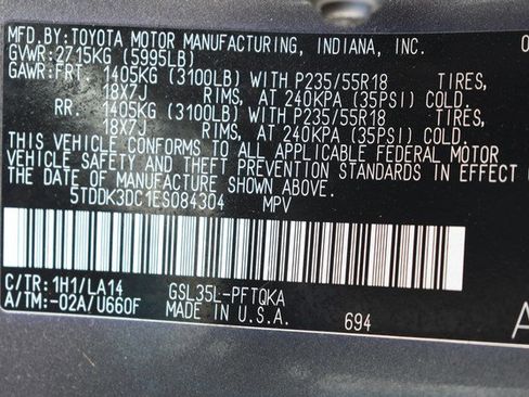 Used 2014 Toyota Sienna Limited w/ Limited Premium Package image 37