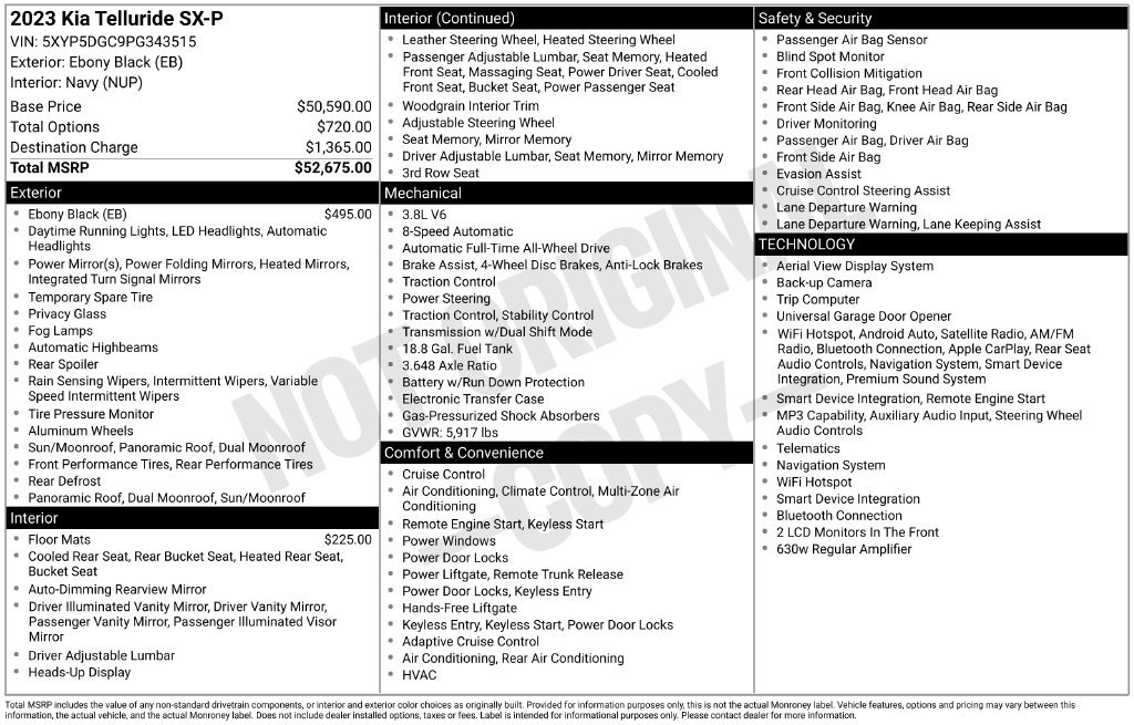 Certified 2023 Kia Telluride SX Prestige AWD/4WD image 30