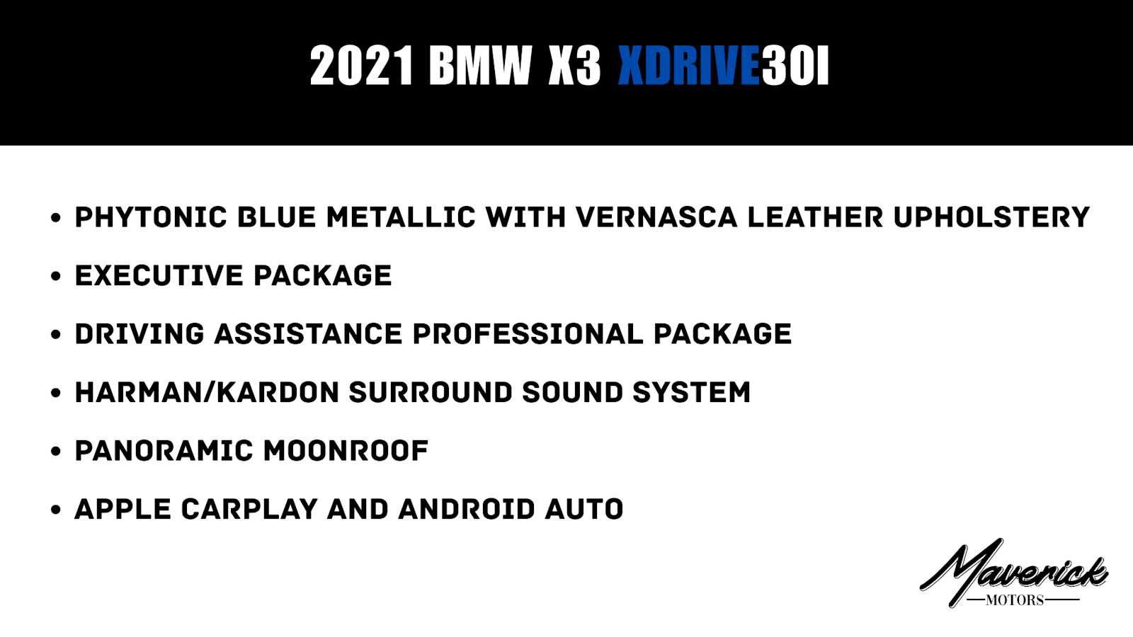 Used 2021 BMW X3 xDrive30i w/ Executive Package AWD/4WD image 2
