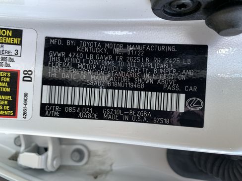 Used 2022 Lexus ES 350 w/ Premium Package FWD image 36