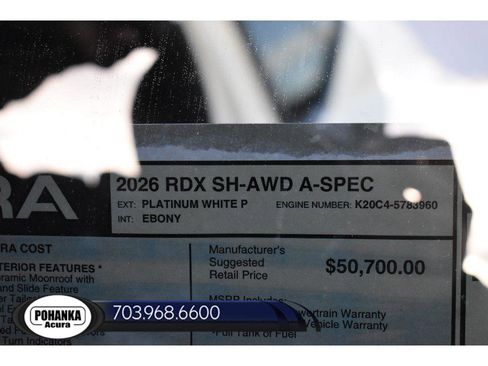 New 2026 Acura RDX A-Spec AWD/4WD image 40