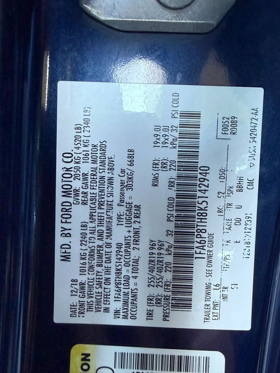 Used 2019 Ford Mustang Premium w/ Ecoboost Performance Package RWD image 30
