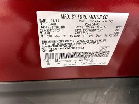 Used 2016 Ford Explorer Sport w/ Equipment Group 401A AWD/4WD image 4
